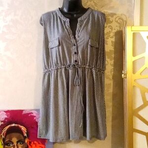 Siren Lily Striped Midi Dress 1X